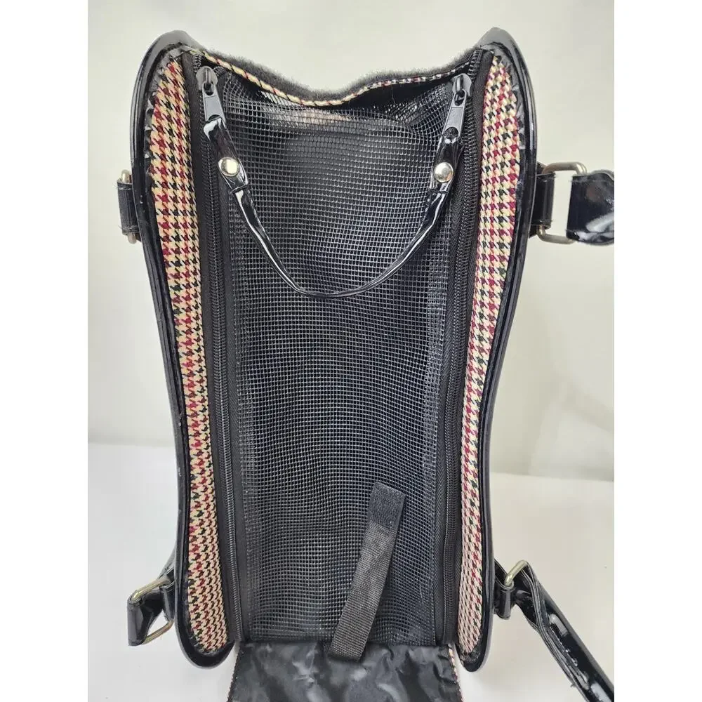 Pet Carrier Soft Sided Small Dog Cat Classic Houndstooth Fashionable Accessory